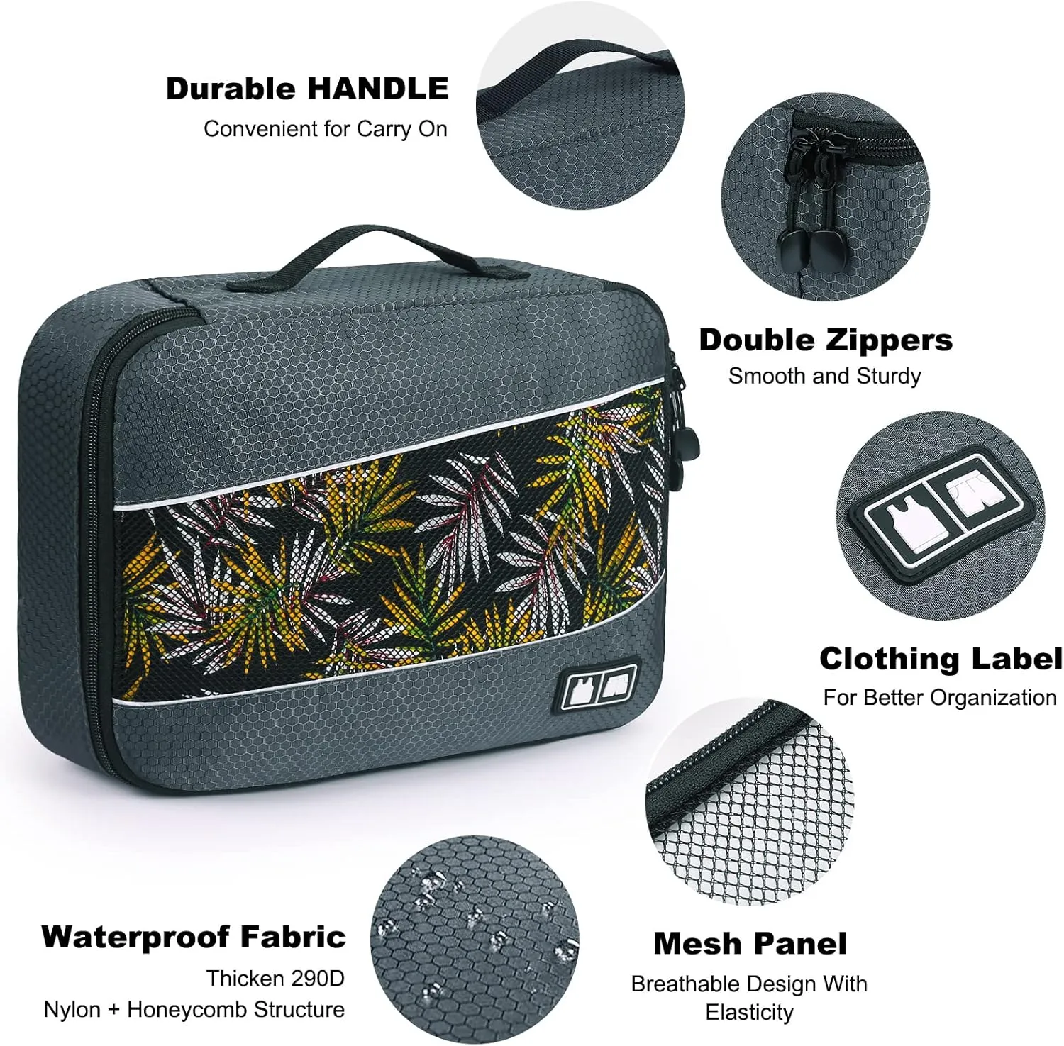 Mossio 8 Set Packing Cubes for Suitcase - Premium Quality Ultralight Travel Organizer for Carry On Luggage and Backpack