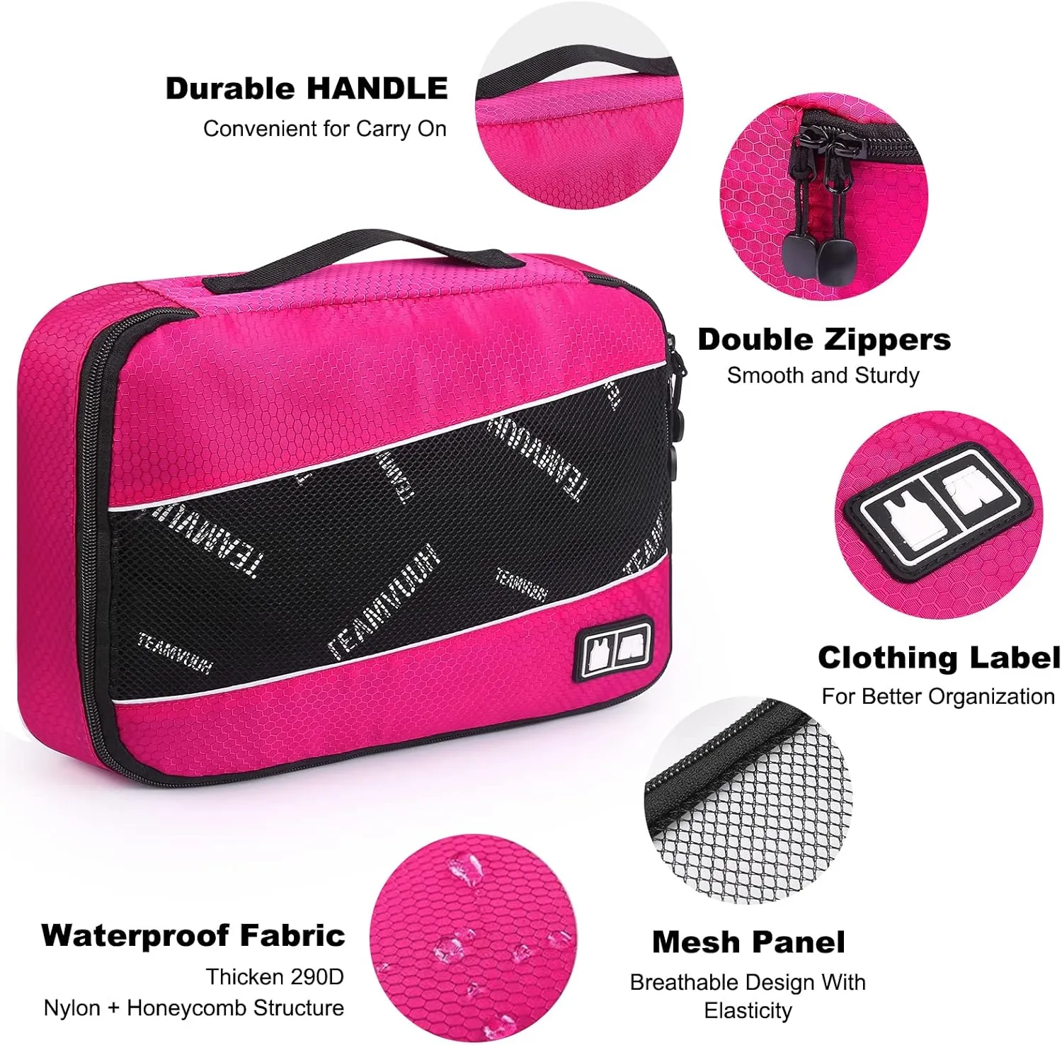 Mossio 8 Set Packing Cubes for Suitcase - Premium Quality Ultralight Travel Organizer for Carry On Luggage and Backpack