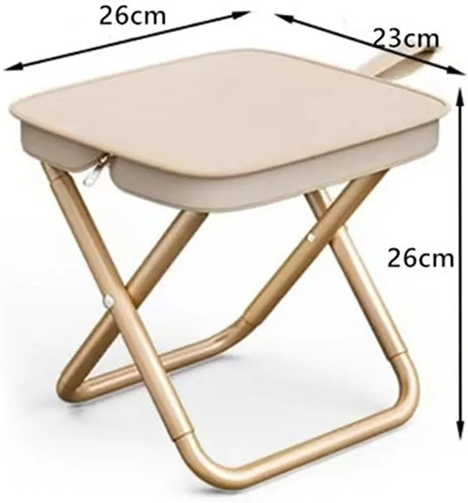 Mountaineering and Hiking Portable Stool (Load Capacity 330 Lbs), Outdoor Folding Camping Stool, Ultralight Portable Tote Chair, for Hiking, Beach, Camping (Black)
