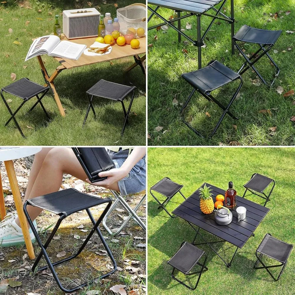 Mountaineering and Hiking Portable Stool, Portable Camping Folding Stools for Adults, Ultralight Camping Stools for Hiking and Fishing, Hold Up to 330 LBS (D,Small)