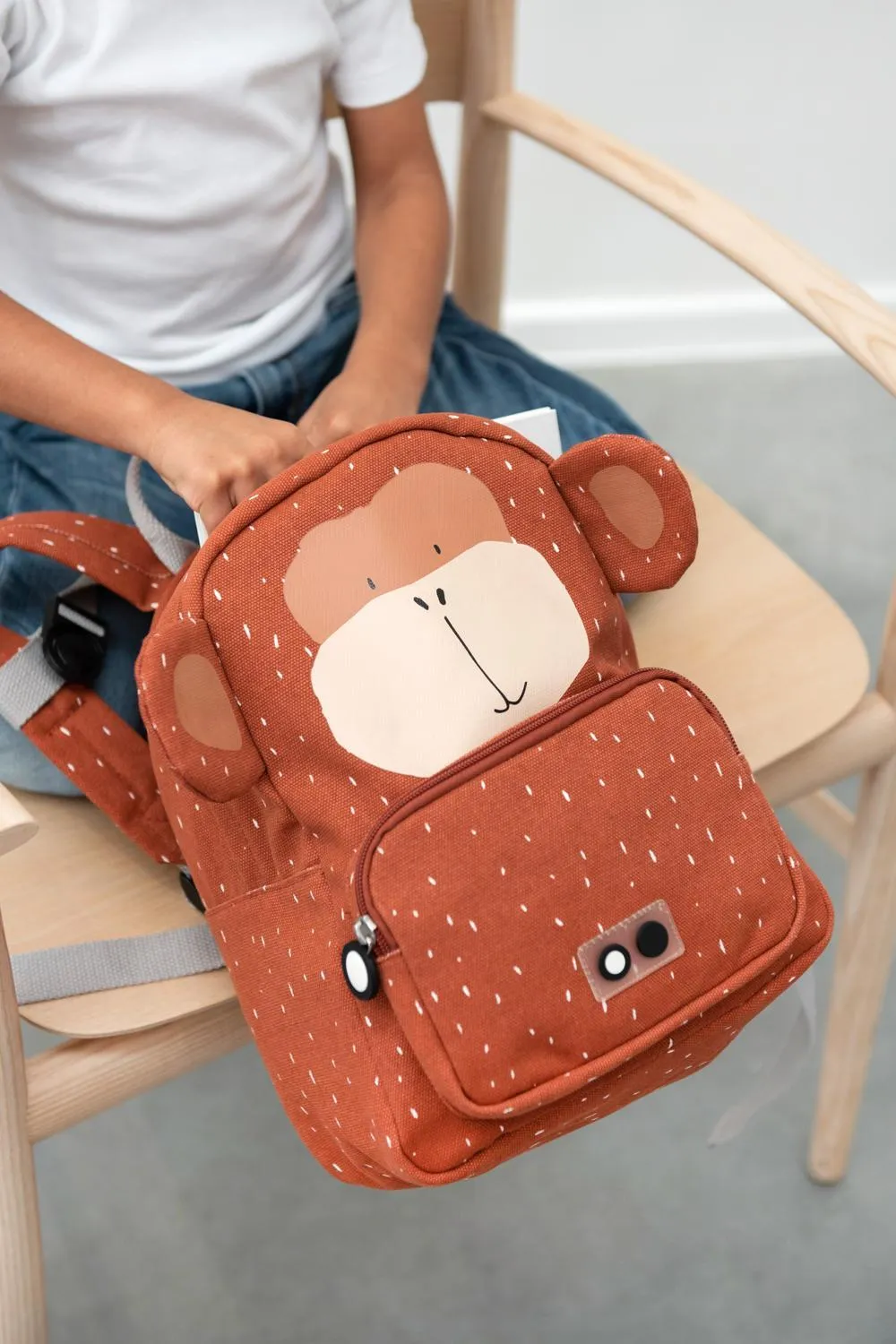 Mr. Monkey Backpack by Trixie - Brown - Waterproof - Ages 2  - 23 x 31 x 10 cm