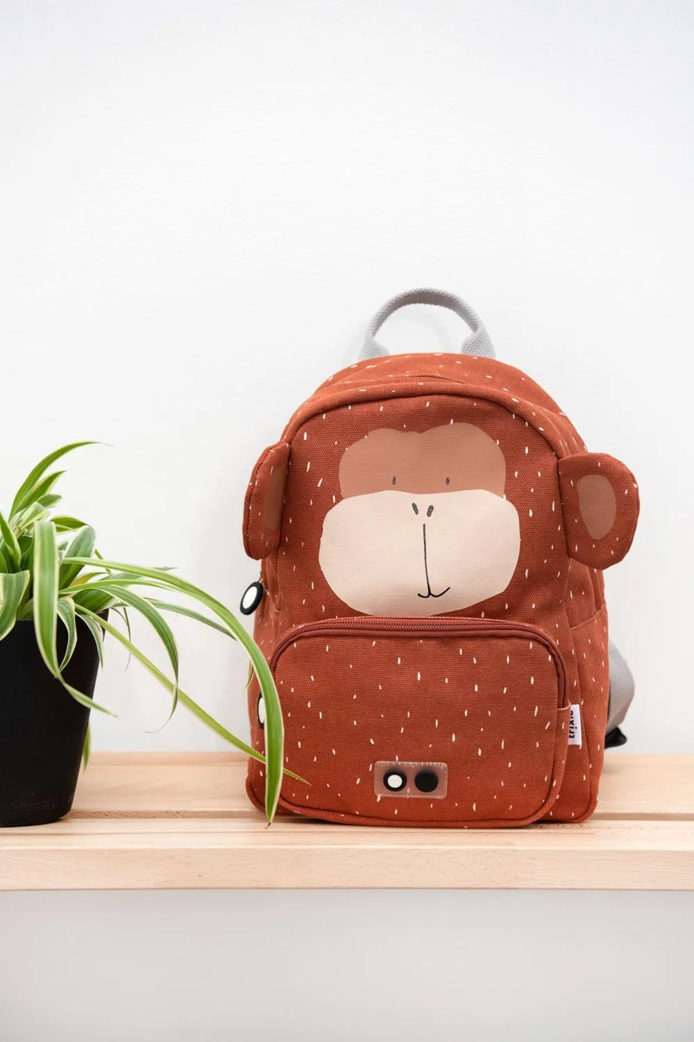 Mr. Monkey Backpack by Trixie - Brown - Waterproof - Ages 2  - 23 x 31 x 10 cm