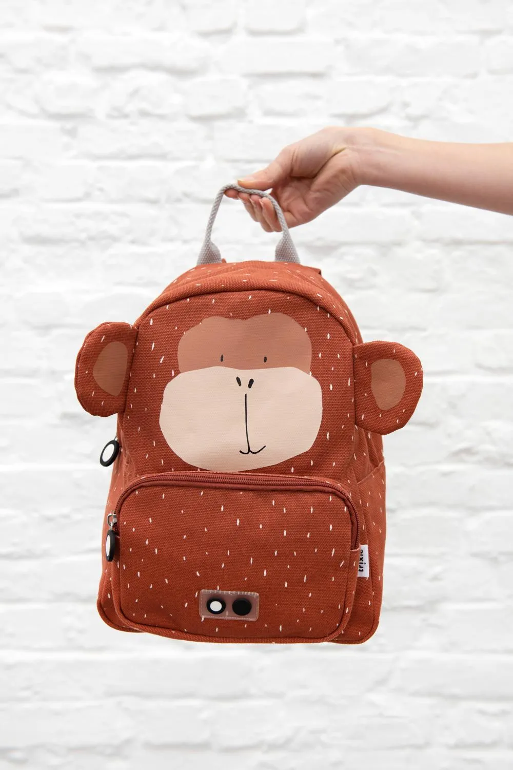 Mr. Monkey Backpack by Trixie - Brown - Waterproof - Ages 2  - 23 x 31 x 10 cm
