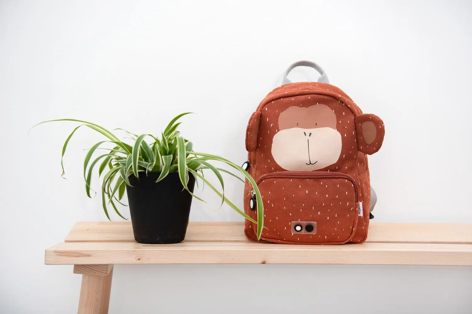 Mr. Monkey Backpack by Trixie - Brown - Waterproof - Ages 2  - 23 x 31 x 10 cm