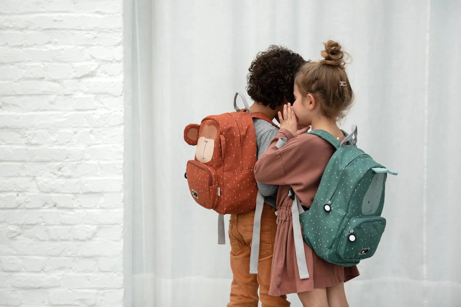 Mr. Monkey Backpack by Trixie - Brown - Waterproof - Ages 2  - 23 x 31 x 10 cm