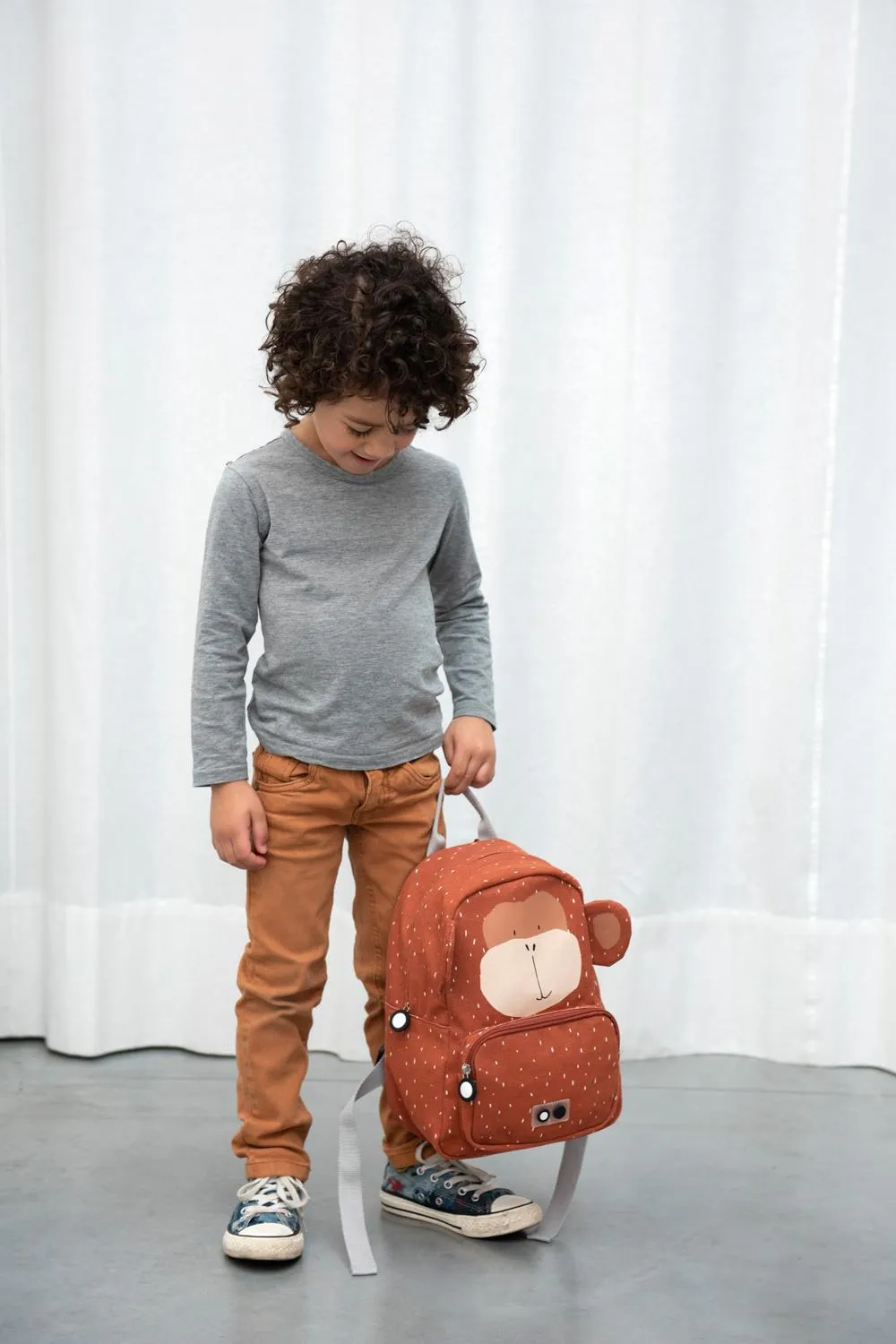 Mr. Monkey Backpack by Trixie - Brown - Waterproof - Ages 2  - 23 x 31 x 10 cm