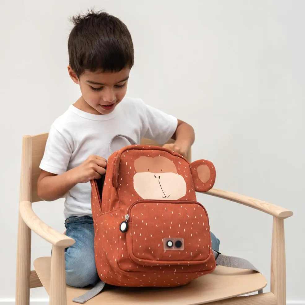 Mr. Monkey Backpack by Trixie - Brown - Waterproof - Ages 2  - 23 x 31 x 10 cm