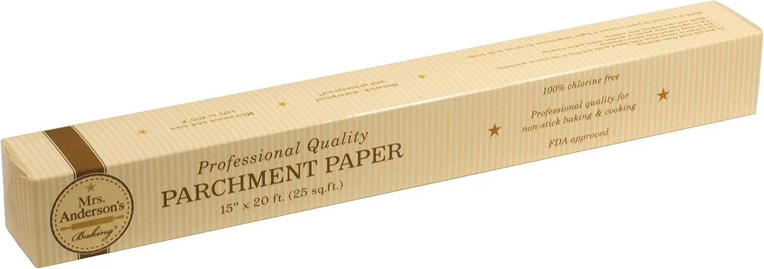 Mrs. Anderson’s Baking Non-Stick Parchment Paper, Professional Quality, 25-Square-Feet, 15-Inches x 20-Feet