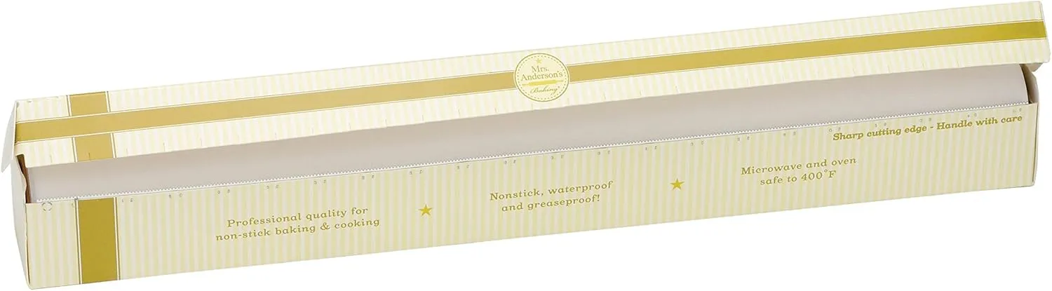 Mrs. Anderson’s Baking Non-Stick Parchment Paper, Professional Quality, 25-Square-Feet, 15-Inches x 20-Feet