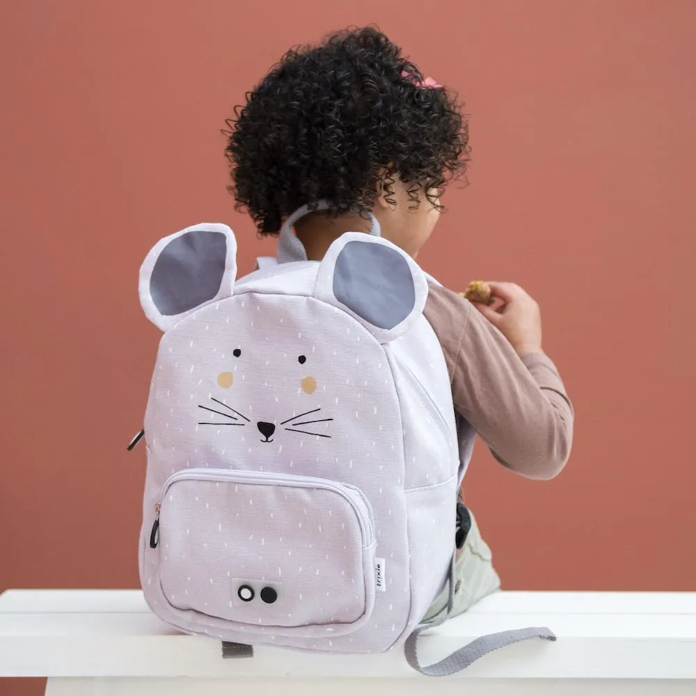 Mrs. Mouse Backpack by Trixie - Waterproof, Padded Straps - 23 x 31 x 10 cm - Ages 2 