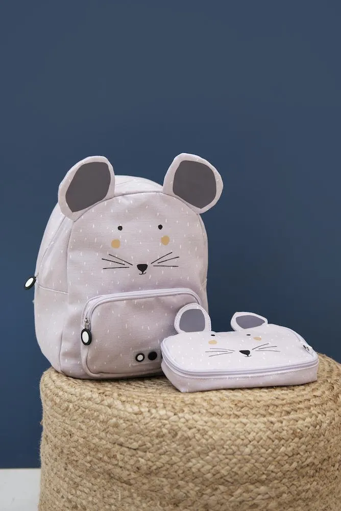 Mrs. Mouse Backpack by Trixie - Waterproof, Padded Straps - 23 x 31 x 10 cm - Ages 2 