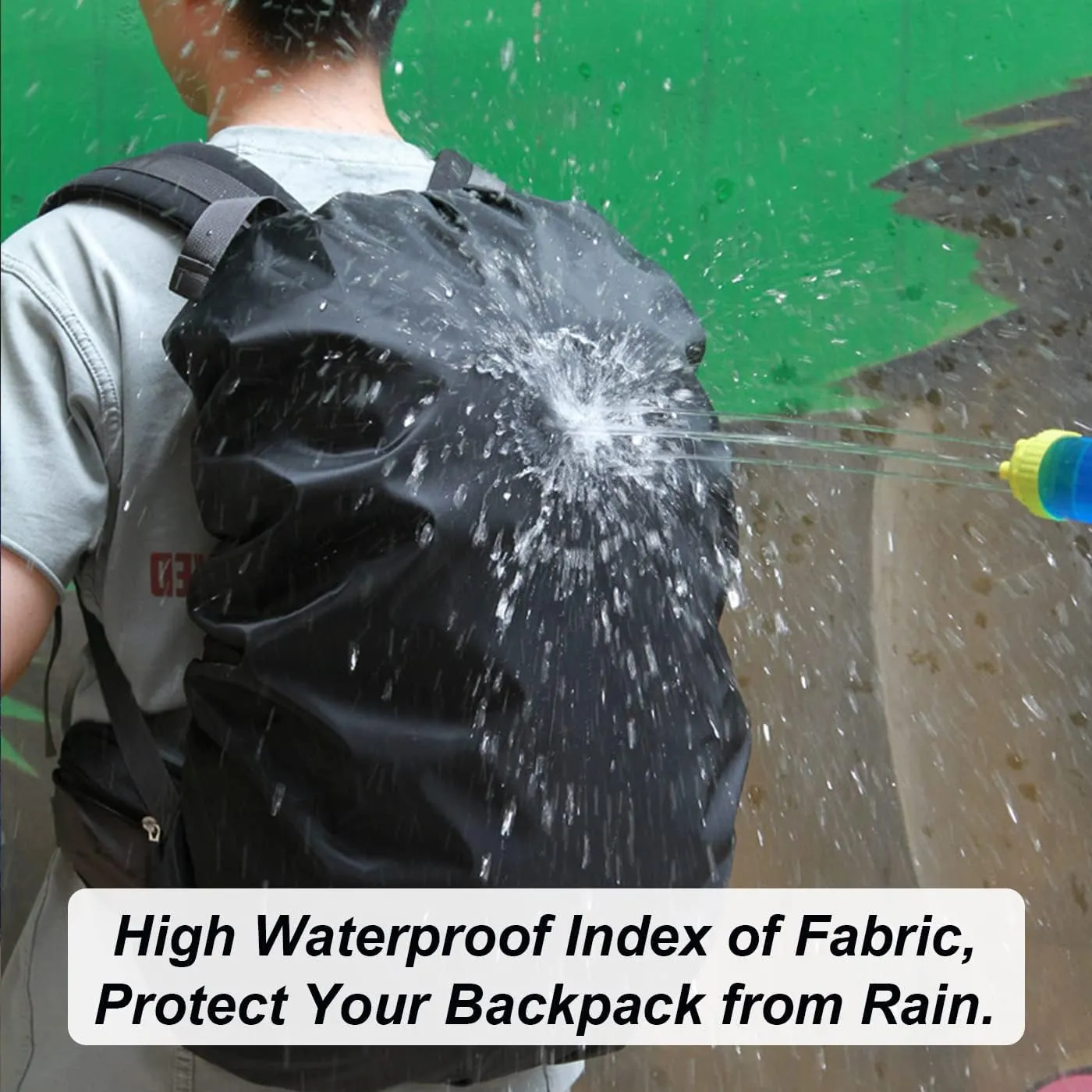 Muka Personalized Design Backpack Rain Cover Ultralight Pack Covers for Outdoor Activities (with Storage Bag)