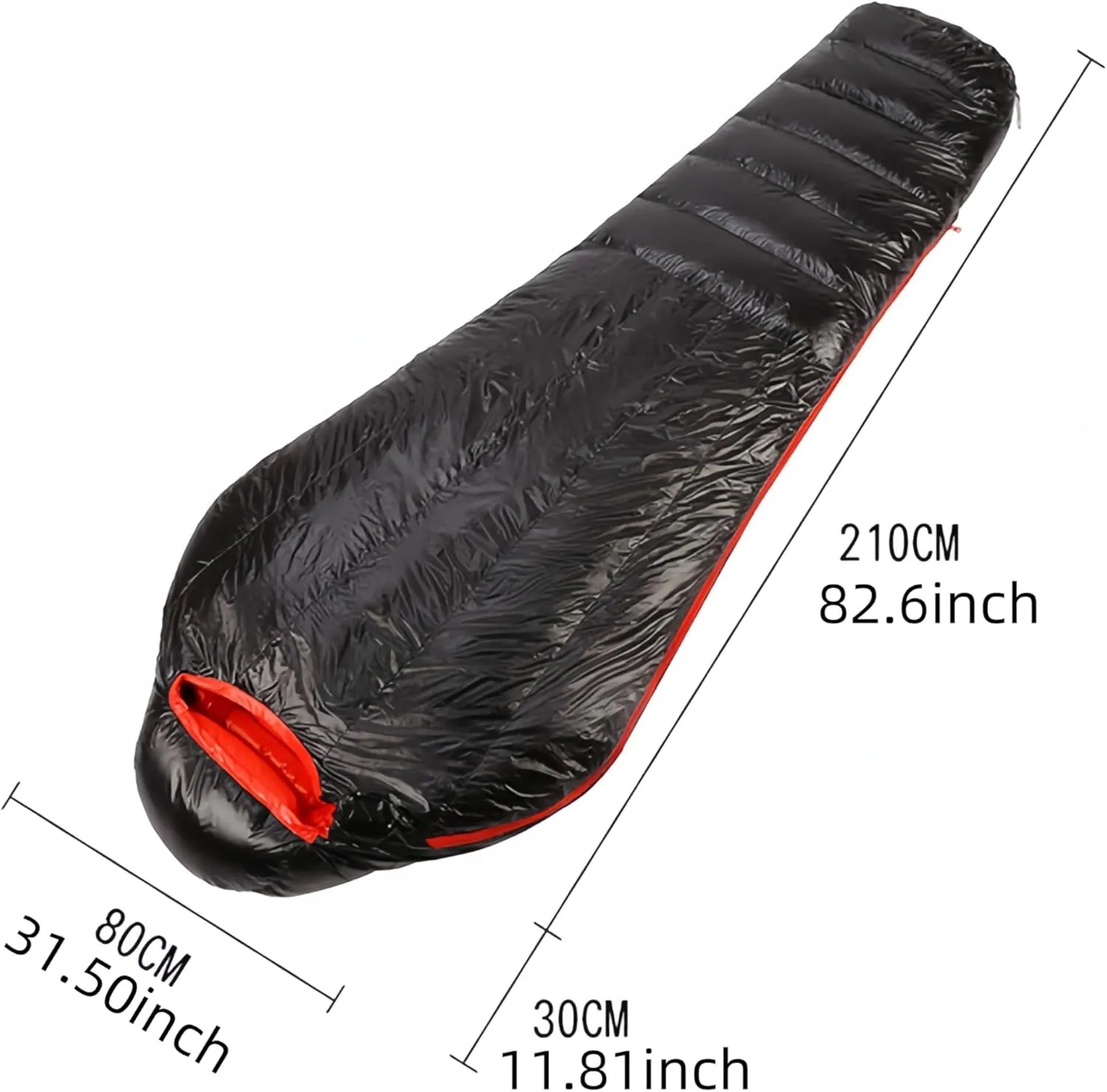 Mummy Goose Down Sleeping Bag Temperature Range 5-41°F Single Sleeping Bag, Patchwork Use Possible