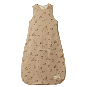 Nature Baby Organic Cotton and Merino Sleeping Bag Forest Friends Print 0-24M