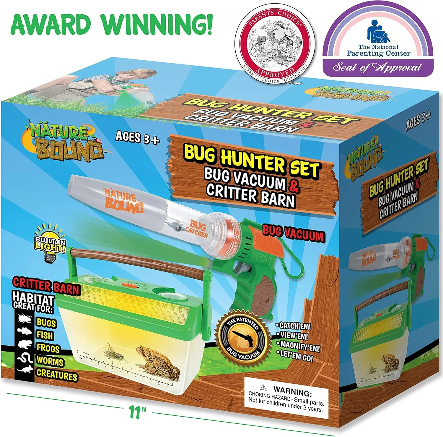 Nature Bound Bug Catcher Vacuum with Light Up Critter Habitat Case | Eco-Friendly Exploration Toys Gifts for Boys Girls | Complete Kit for Kids Includes Vacuum and Cage | Outdoor Toys for Kids |