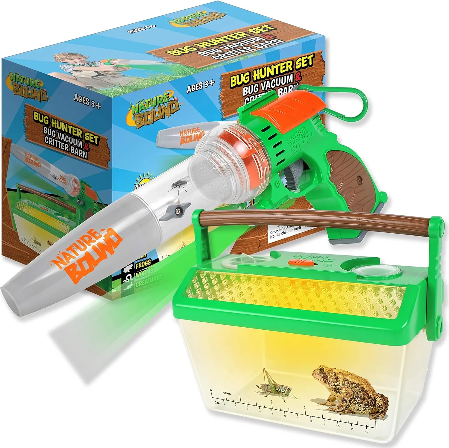 Nature Bound Bug Catcher Vacuum with Light Up Critter Habitat Case | Eco-Friendly Exploration Toys Gifts for Boys Girls | Complete Kit for Kids Includes Vacuum and Cage | Outdoor Toys for Kids |