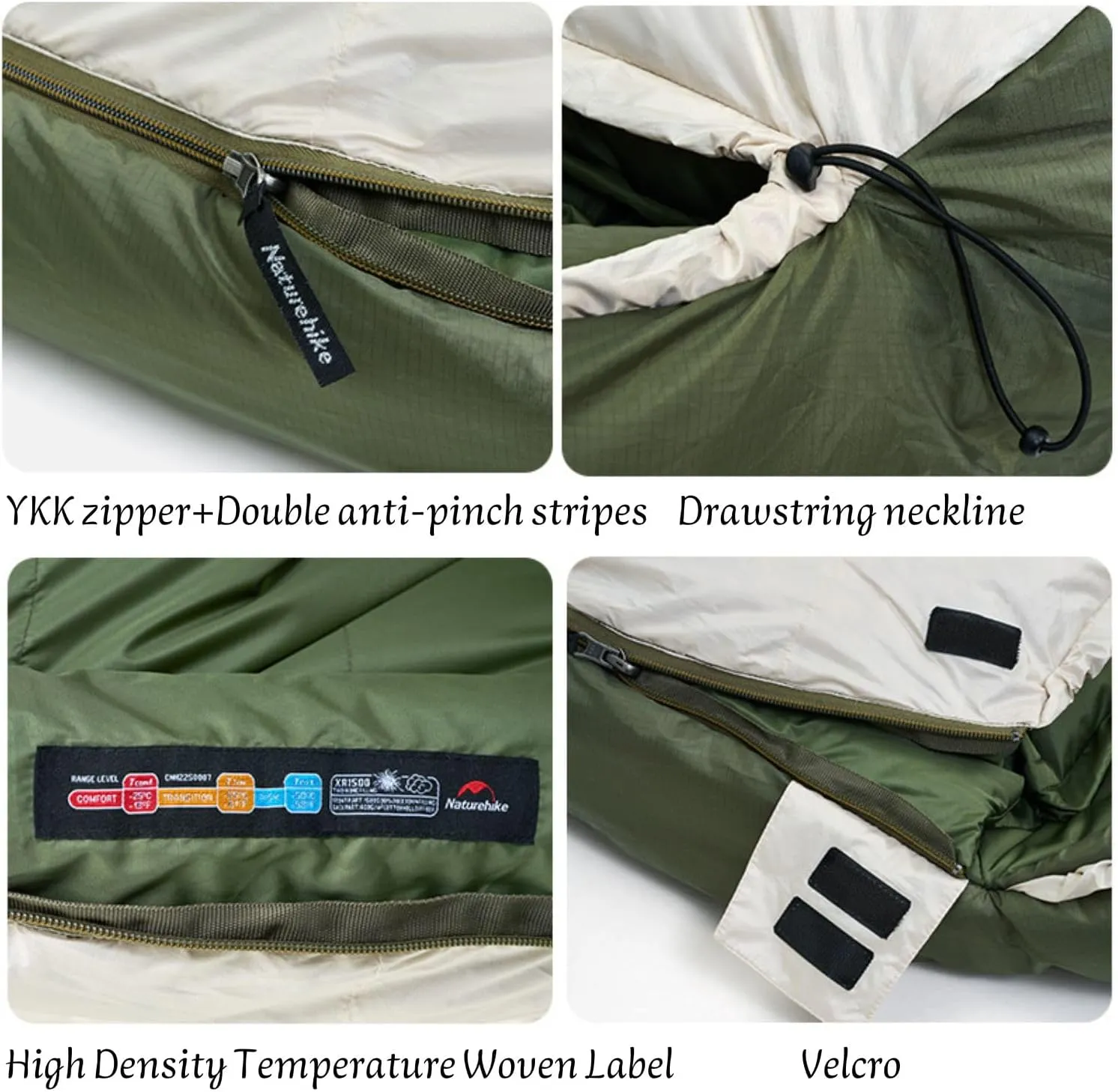 Naturehike Lightweight Down Mummy Sleeping Bag, -0.4℉/-31℉ Degree Options, Cold Weather Winter, Outdoor Gear, for Hiking Traveling & Outdoor Activities, Car & Tent Camping,