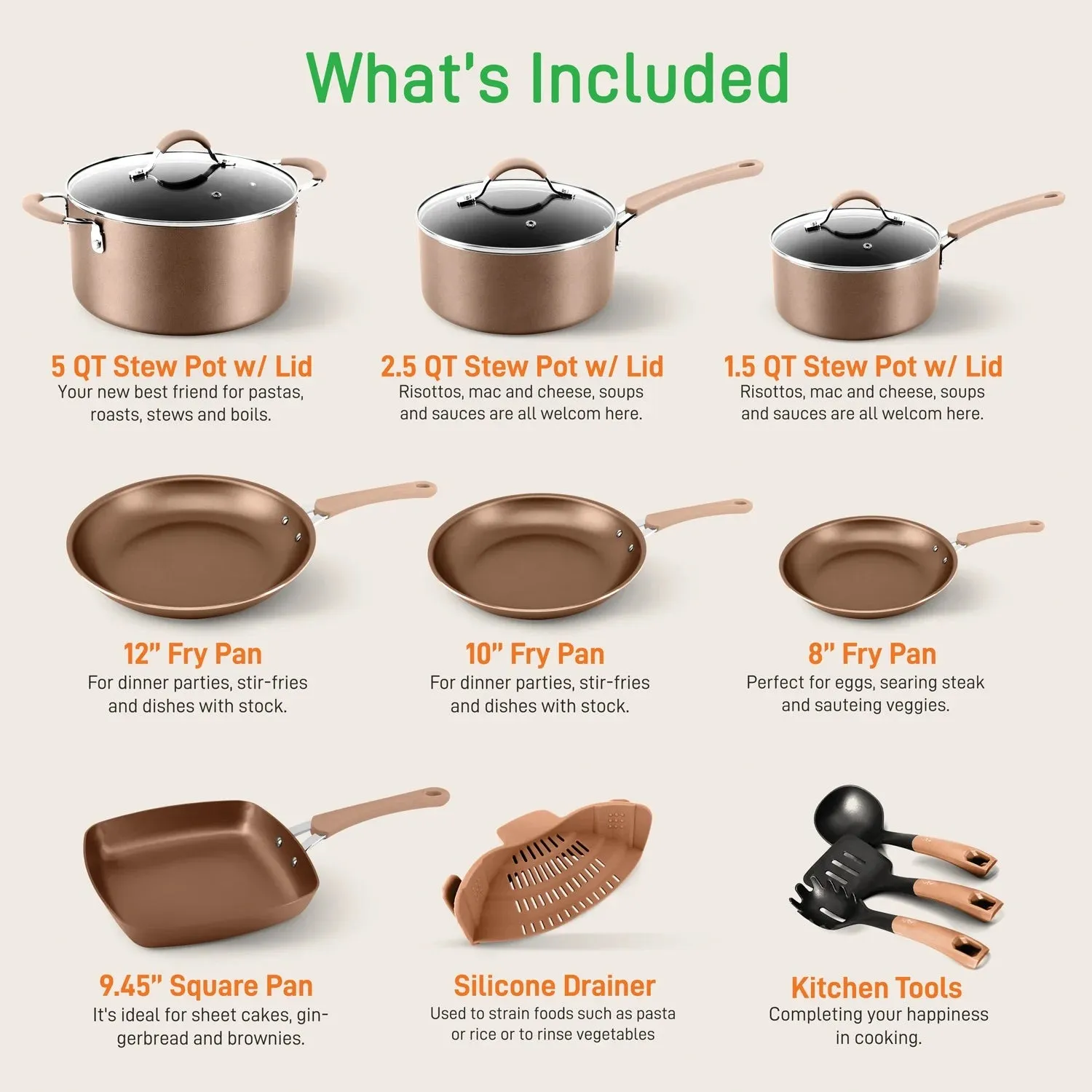 NCCW20S 20-Piece Kitchenware Pots and Pans Set