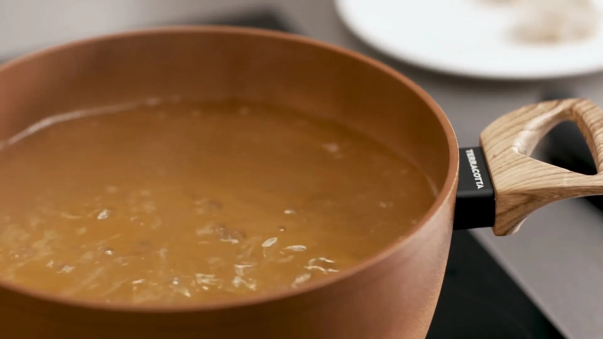 NEWARE Terracotta 11"/28cm Casserole Nonstick Pot /Cazuela GRANDE de 11"