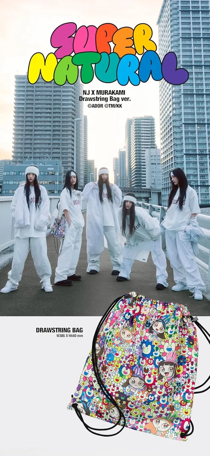 NewJeans Supernatural NJ X MURAKAMI Japan Double Single Album with Tracking Sealed New Jeans (Drawstring Bag Version)