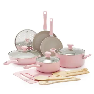 Nonstick Pink Ceramic Cooking Set