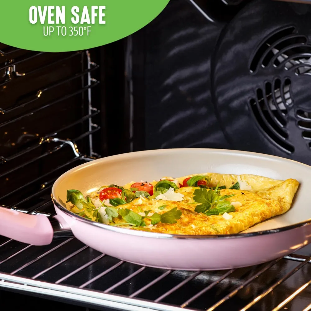 Nonstick Pink Ceramic Cooking Set