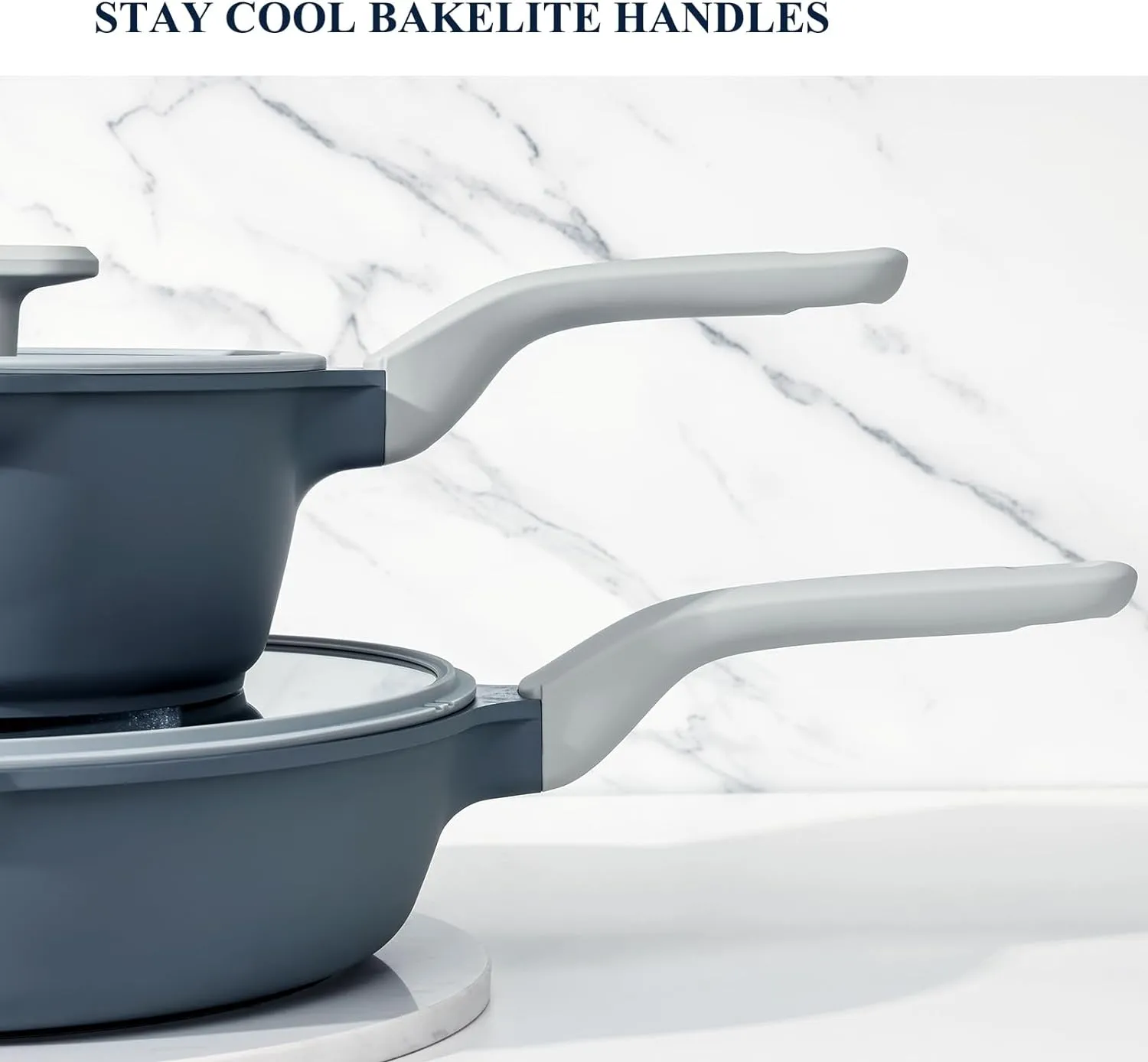 Nonstick Saucepan with Lid, 2.7 Quart Ceramic Sauce Pan, Non Toxic Sauce Pot with Pour Spouts for Multipurpose Use, PTFE, PFOA & PFAS Free, Induction Compatible.