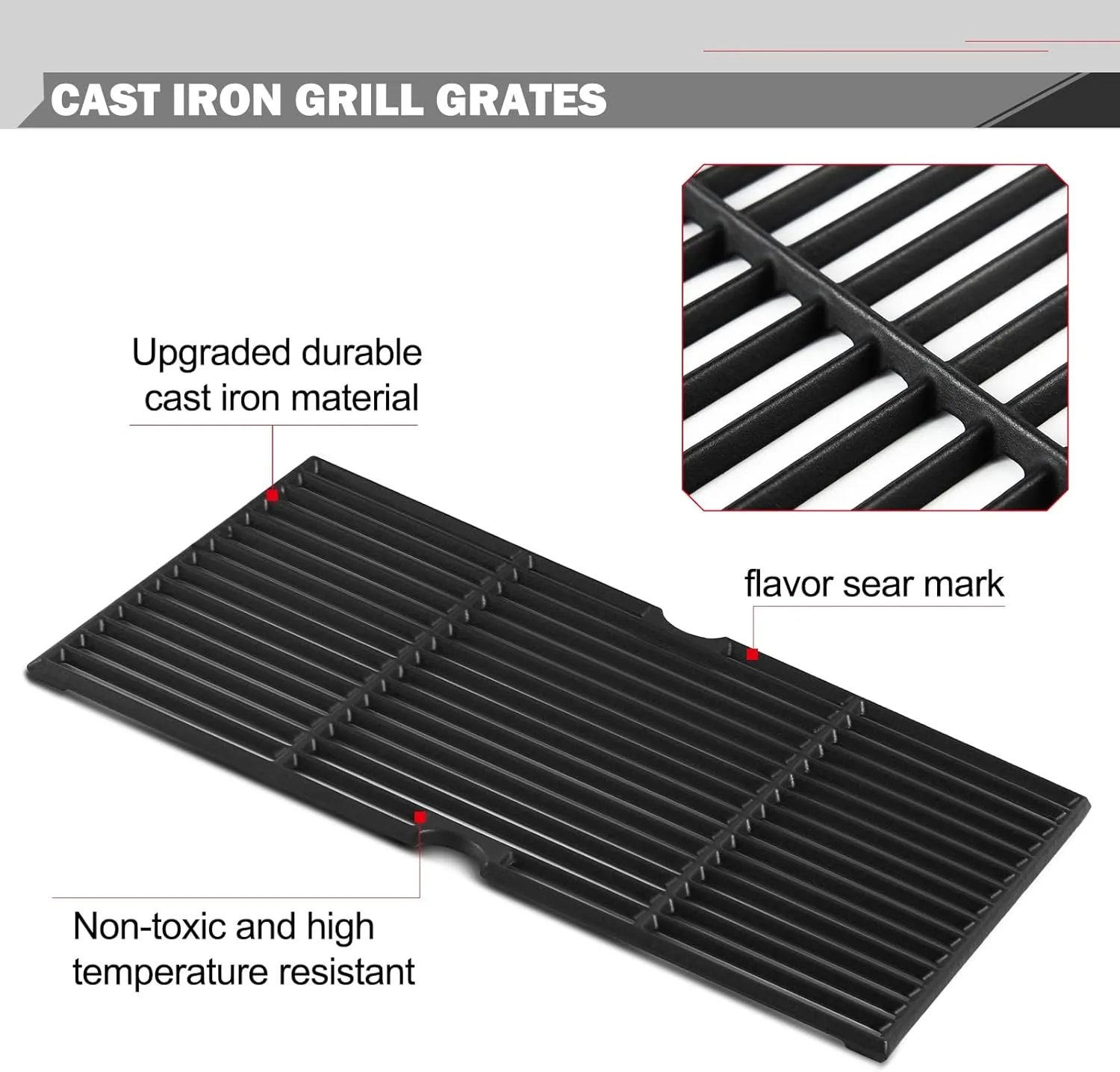 Oklagarden 720-0830H Replacement Grates for Nexgrill Grill Replacement Parts 720-0888N 720-0670C Grates Expert Grill Parts 720-0789H Charbroil 4 Burner 463241113 Stok SGP4130N Cooking Grates BHG Parts