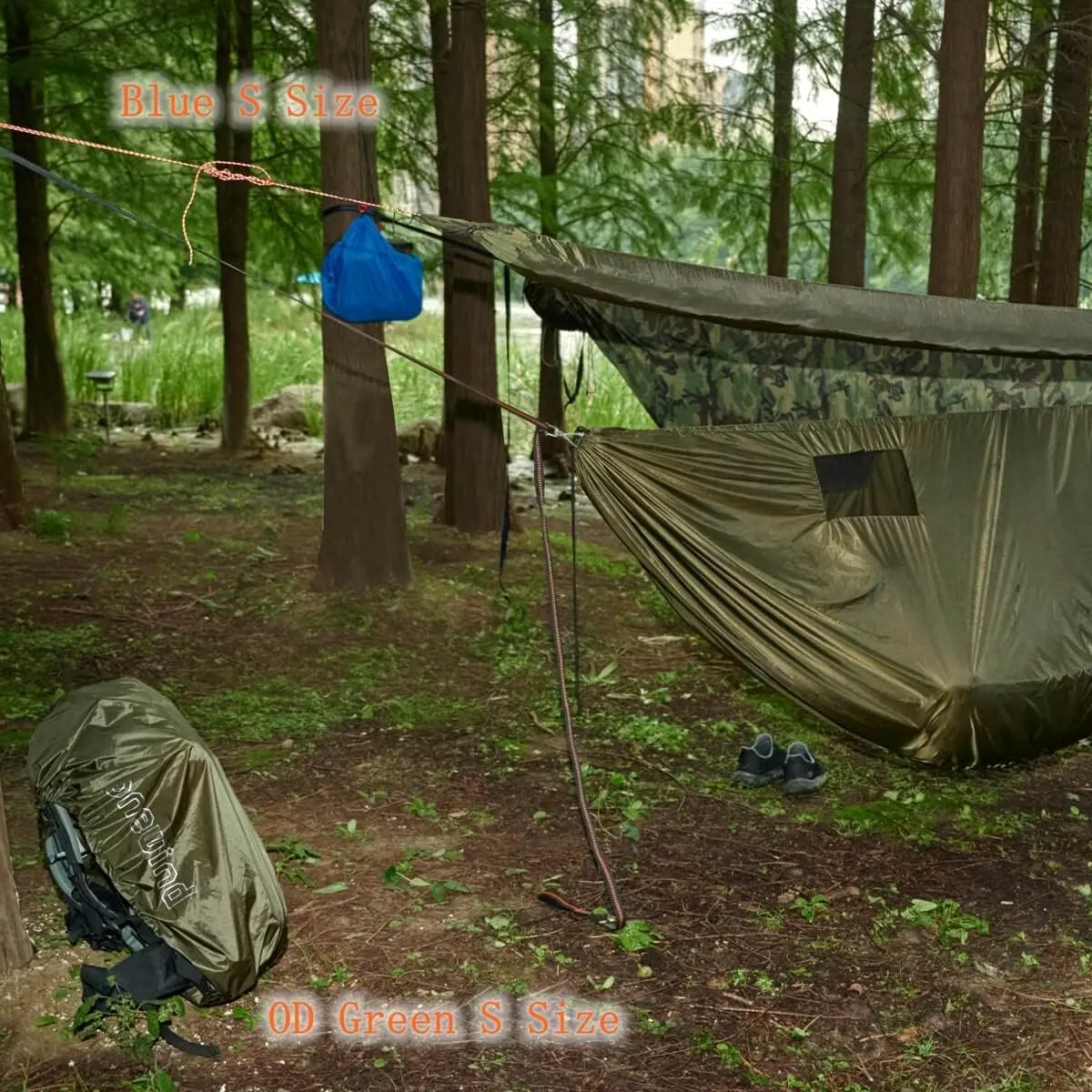 onewind Versatile Hammock Gear Sling or Backpack Rain Cover, Ultralight Waterproof Underbelly Gear Storage to Place Backpack, Clothes, Quilt, Food or 90L Packing Cover, Hammock Protector