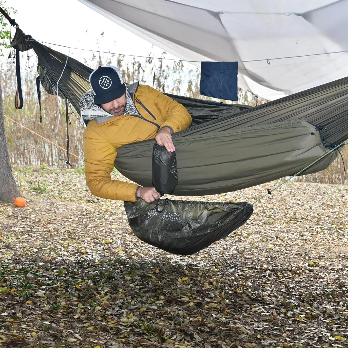 onewind Versatile Hammock Gear Sling or Backpack Rain Cover, Ultralight Waterproof Underbelly Gear Storage to Place Backpack, Clothes, Quilt, Food or 90L Packing Cover, Hammock Protector