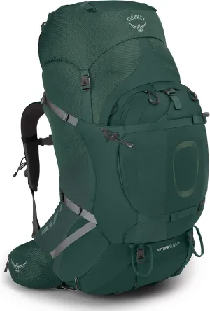 Osprey Aether Plus 85L Men's Backpacking Backpack, Axo Green, S/M