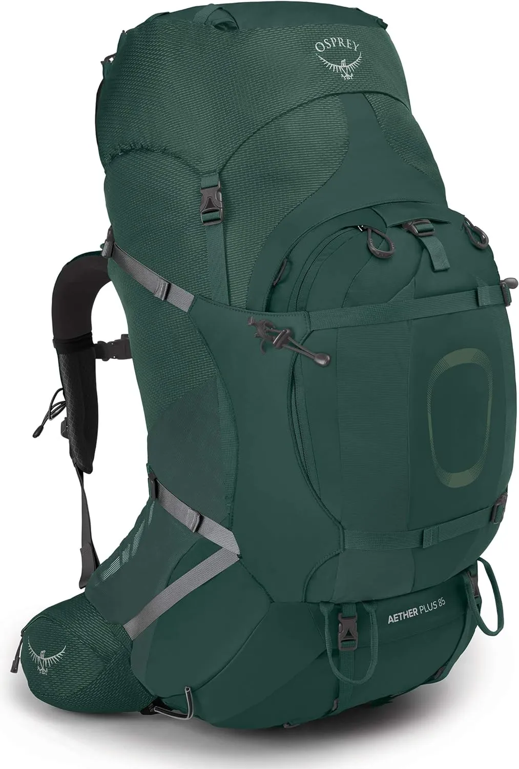 Osprey Aether Plus 85L Men's Backpacking Backpack, Axo Green, S/M