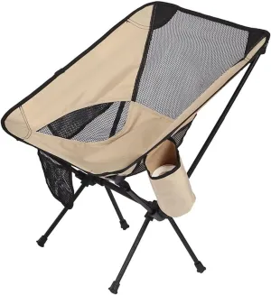 Outdoor Camp Chairs, Outdoor Aluminum Alloy Folding Chair Portable Beach Ultralight Fishing Stool Lightweight Compact Camping Backpack Chairs Lawn Chairs Adults