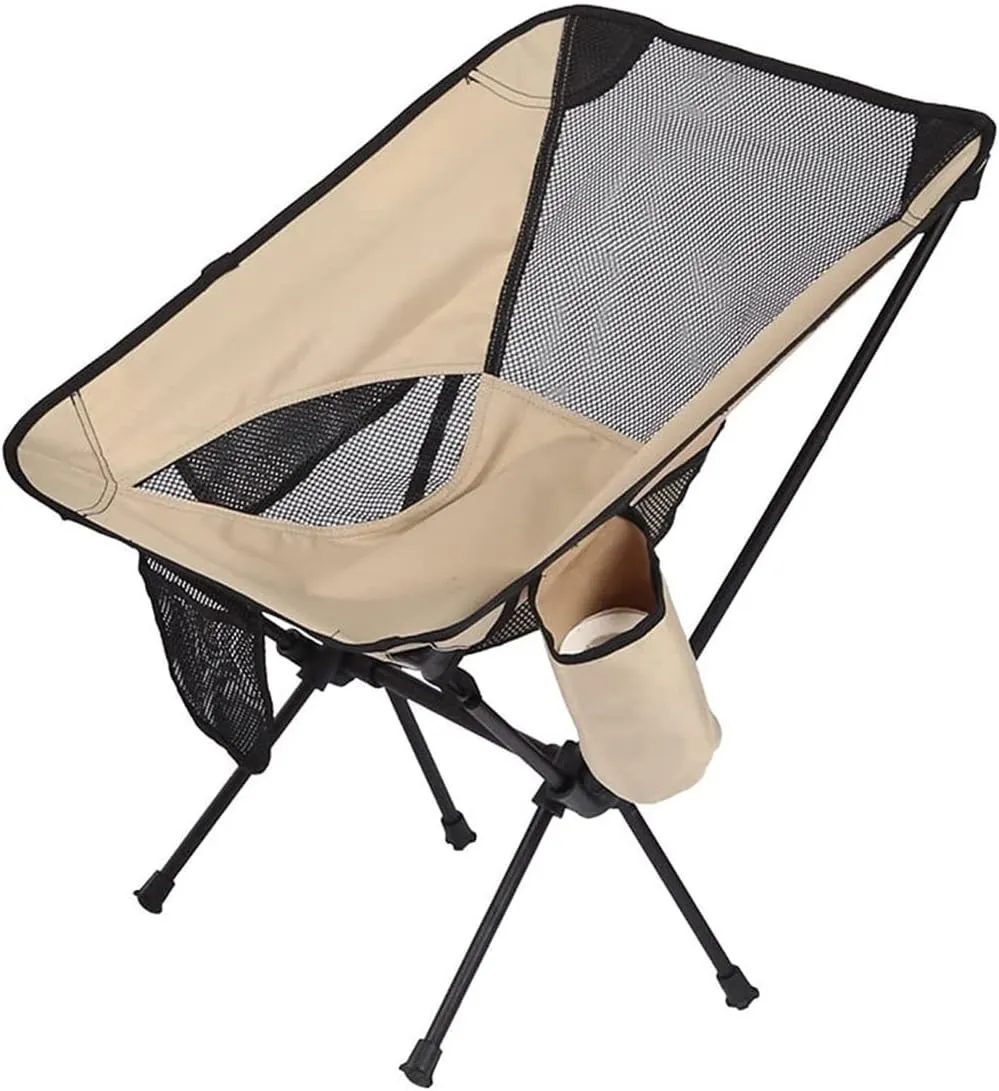 Outdoor Camp Chairs, Outdoor Aluminum Alloy Folding Chair Portable Beach Ultralight Fishing Stool Lightweight Compact Camping Backpack Chairs Lawn Chairs Adults