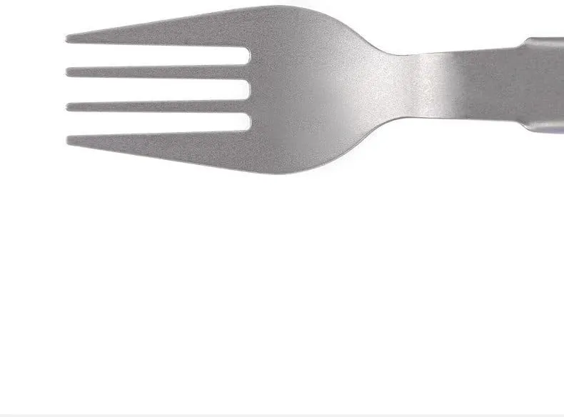 Outdoor Pure Titanium Frying Pan Camping Portable Pot With Foldable Fork(Fork-2PCS)