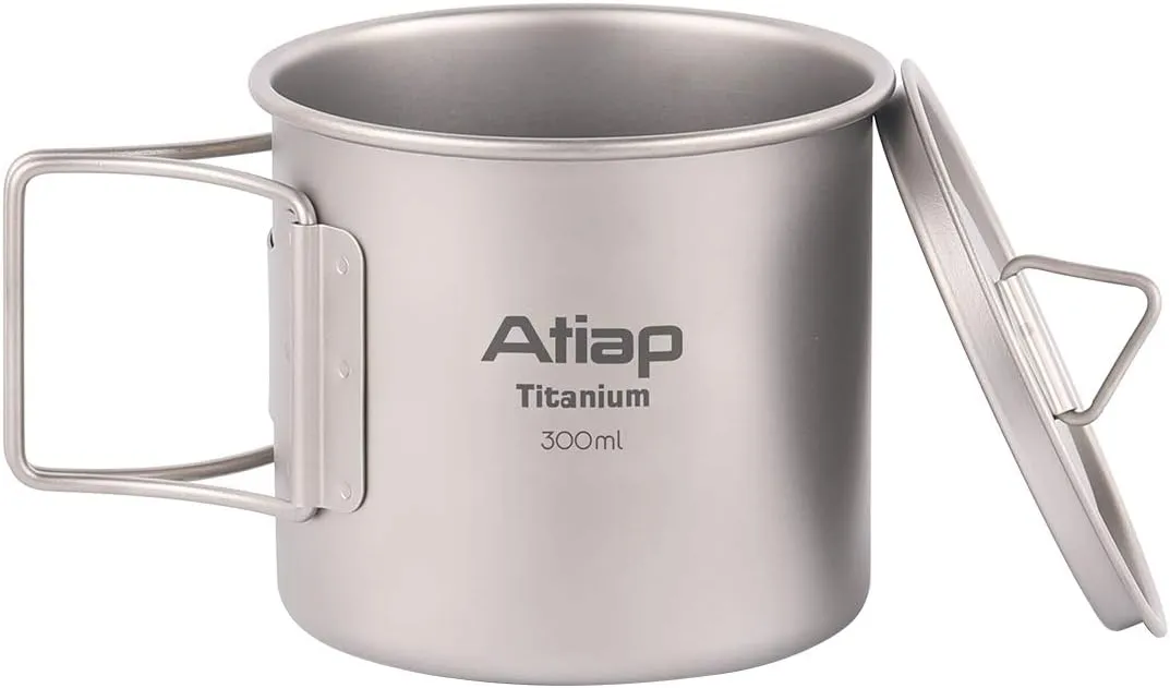 Outdoor Titanium Cup Mug Pots Portable Cup Mug Camping Picnic Water Cup Tableware Coffee Tea Pot