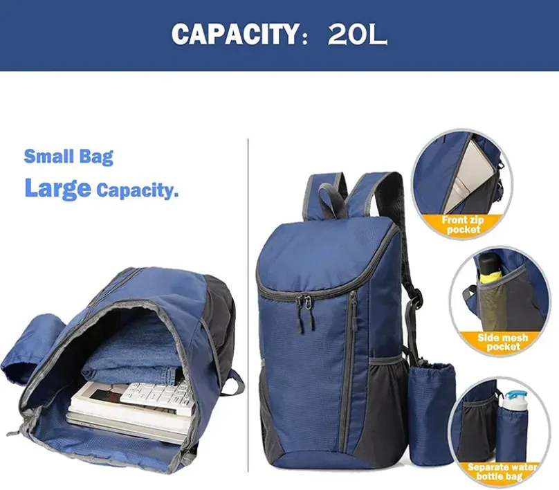 Outdoor Water Resistant Ultralight Folding 20L Backpack