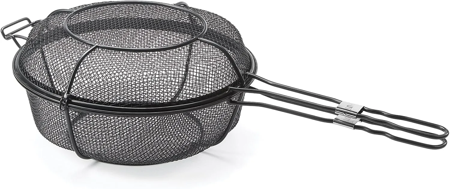 Outset QD77 Grill, 1 EA, Black Chef's Outdoor Basket and Skillet