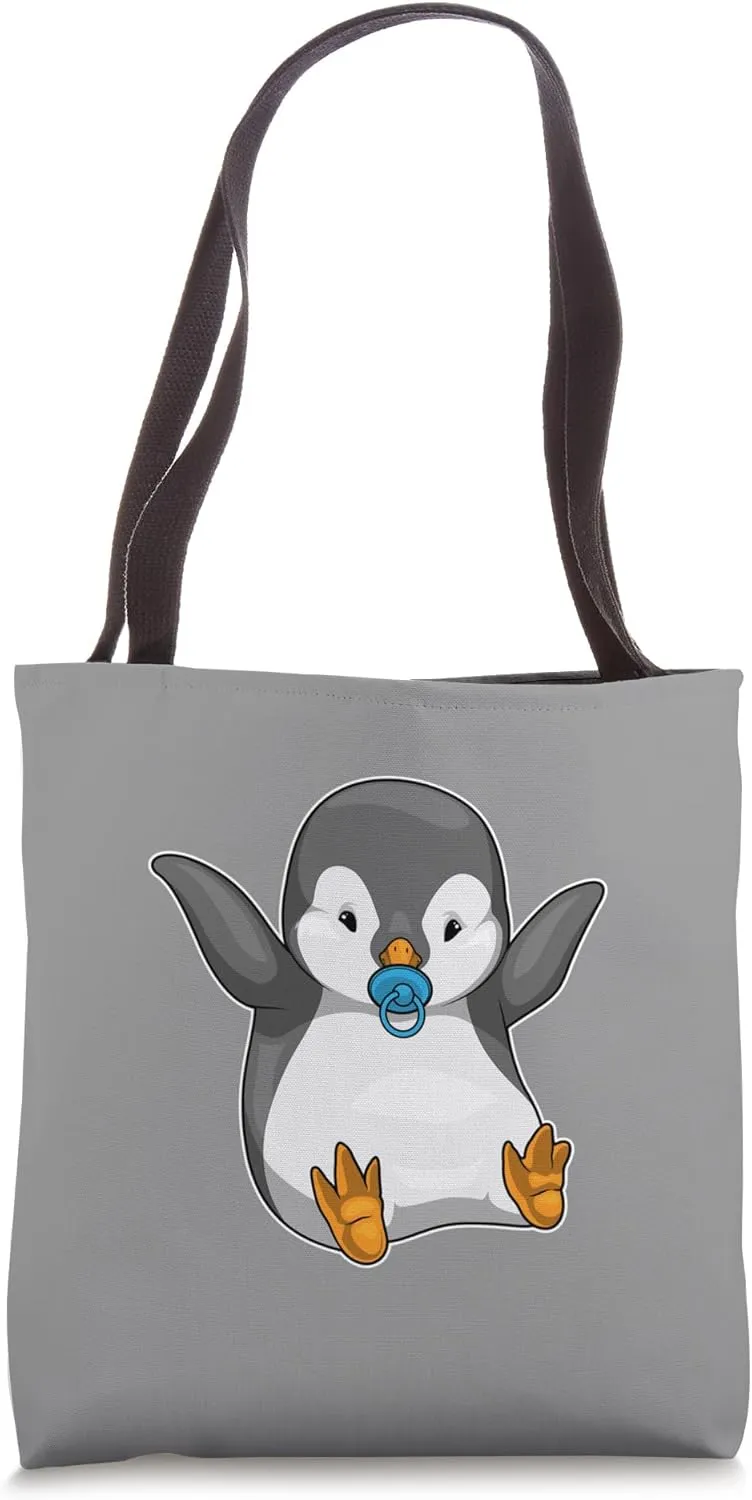 Penguin Baby Pacifier Tote Bag