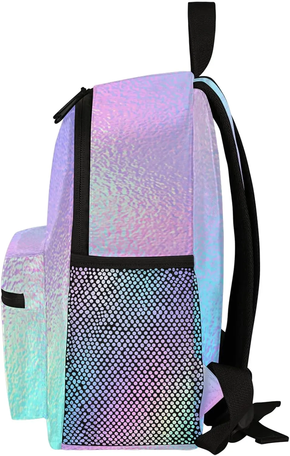 Personalized Backpack with Initial & Name Customized Shoulder Bag for Women Waterproof Travel Casual Daypack Gifts 12in, Gradient Blue Purple