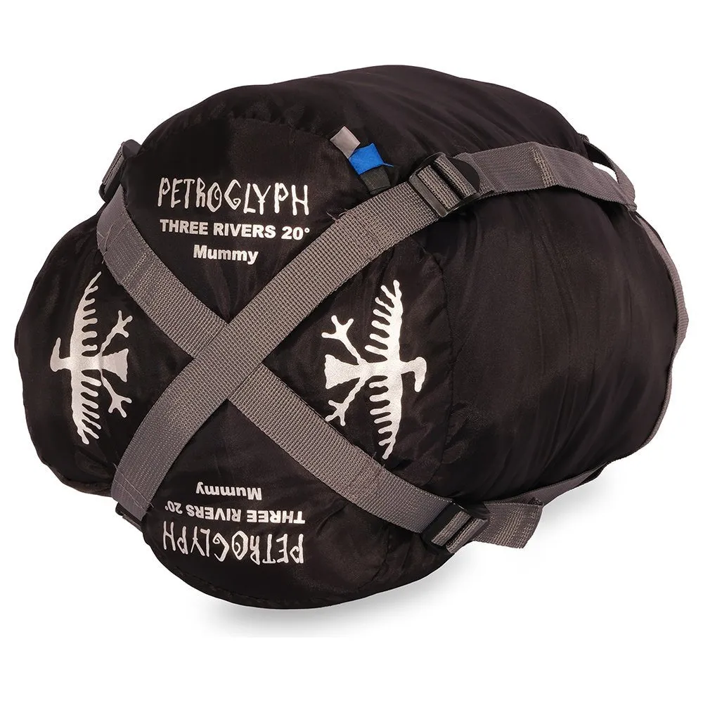 PETROGLYPH THREE RIVERS 20 SYNTHETIC MUMMY SLEEPING BAG