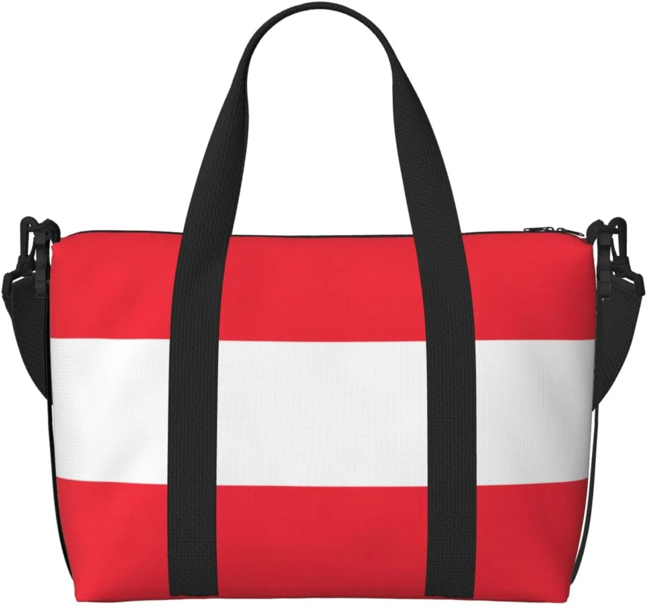 Phayah Austrian Flag Travel Duffel Bag Handbag Carry-On Luggage Bag Overnight Foldable Unisex Airline Travel Personal Items Bag