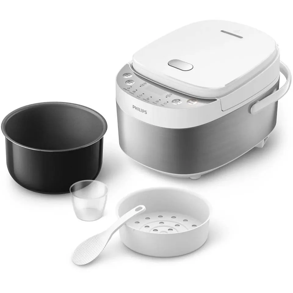 Philips HD3170 Rice Cooker 0.85L // 8 Pre-Set Menu, Non Stick Inner Pot, Removable Lid