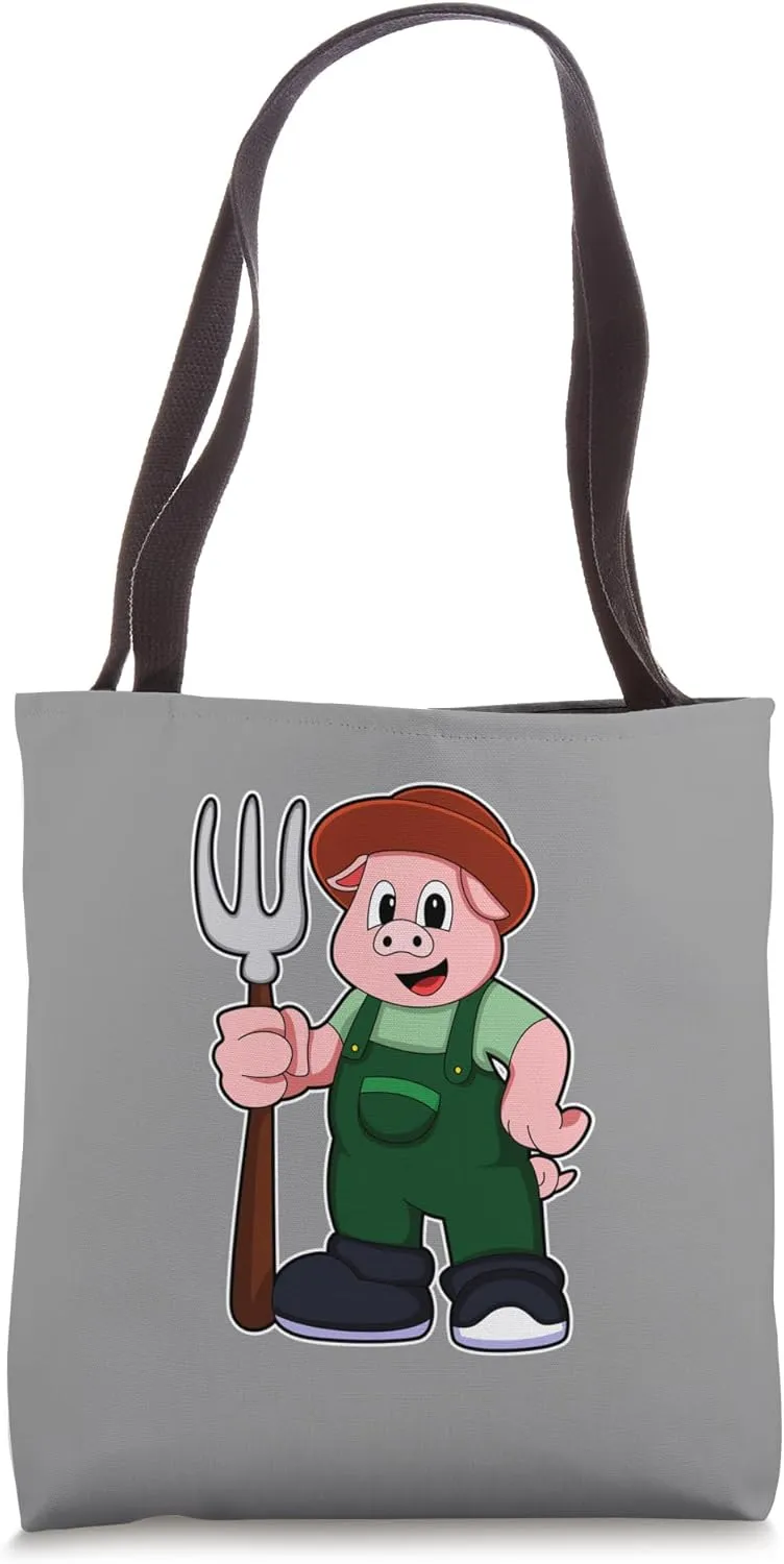 Pig Farmer Rake Tote Bag