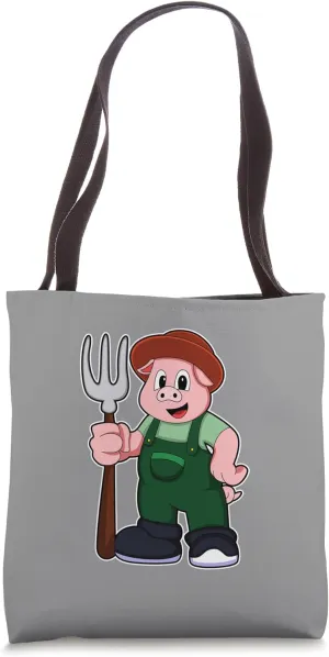 Pig Farmer Rake Tote Bag