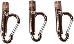 Porta Brace 3pc Carabiner Clip w/Flash Light CARA-BRNZ3