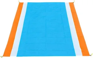 Portable Picnic Mat Waterproof Camping Ground Mat Beach Blanket Mattress Sleeping Pad Outdoor Sports Beach Pad 2M2.1M (Color : Blue, Size : 200x210cm)