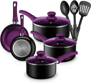 Pots and Pans Set Kitchen Cookware Sets Nonstick Aluminum Cooking Essentials 11