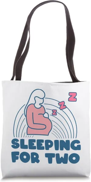Pregnant Mom Sleeping Tired Pregnancy Tote Bag