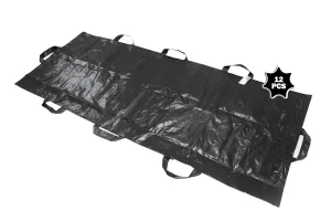 Primacare CSBB-3201 Body Bag Stretcher Combo, with Side Handles, Outdoor Camping Sleeping Hiking Pouch Polyethylene Cadaver Disaster, Black, 90 in. x 36 in., (Pack of 12)